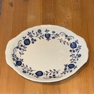 Blue and White Floral Serving Platter